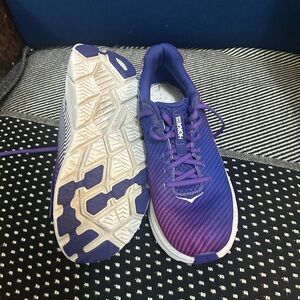 Hoka Purple and Pink Athletic Shoes with Breathable Mesh